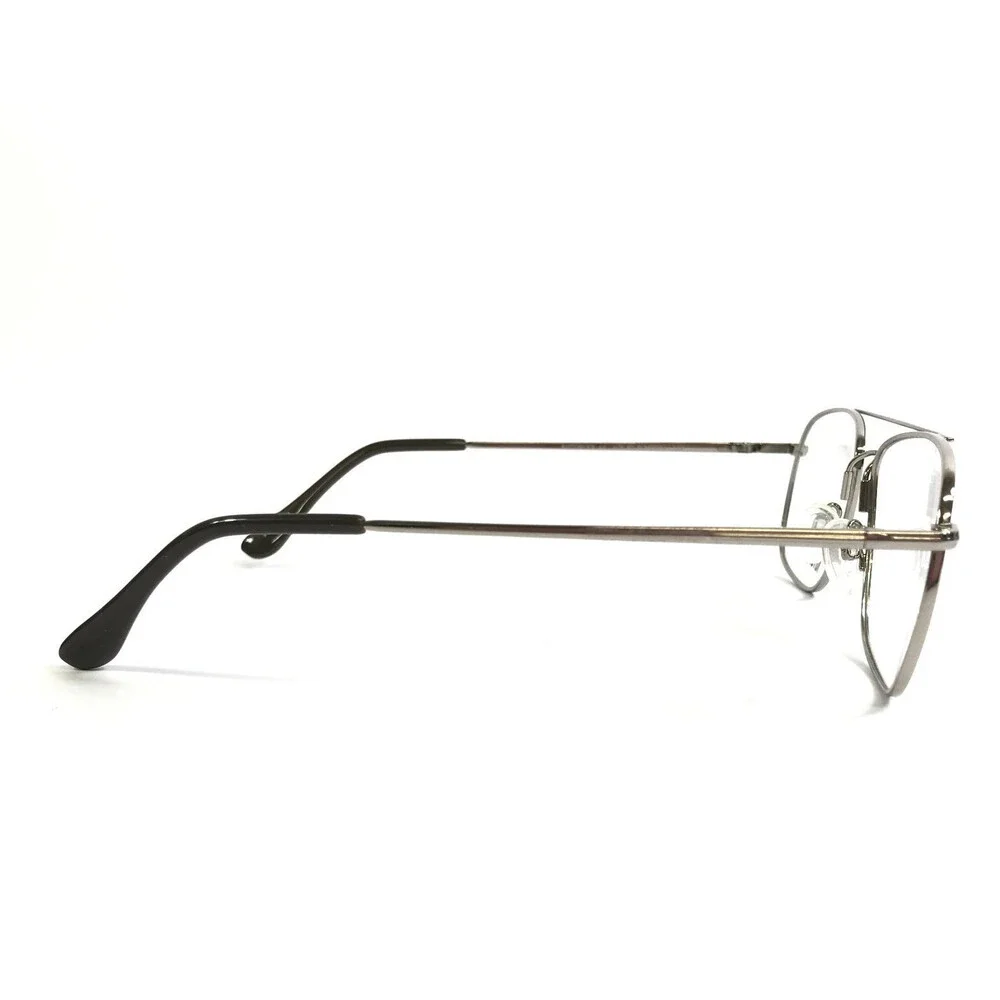Autoflex Flexon Eyeglasses Frames 44 NATURAL Silver Aviator Wire Rim 55-16-140